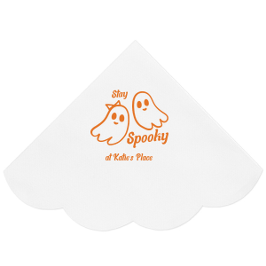 Groovy Halloween Napkin Scalloped Luncheon Napkin (Foil)