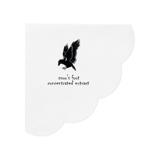 Crow's Foot Napkin Scalloped Luncheon Napkin (Foil)