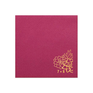 Personalized Powder Blue Linen Like Cocktail Napkin with Shiny 18 Kt Gold Foil has a Succulent Trio graphic and is good for use in Floral, Southwestern and Trendy themed parties and can be personalized to match your party's exact theme and tempo.