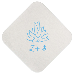 Our personalized Kraft with Blush back Deco Coaster with Matte Azure Foil has a Succulent 2 graphic and is good for use in Organic, Trendy,  Southwestern and Floral themed parties and will make your guests swoon. Personalize your party's theme today.