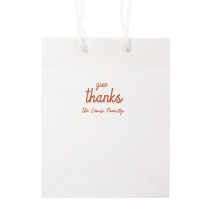Give Thanks Family Name Bag Classic Gift Bag (Foil)