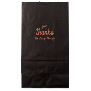 Give Thanks Family Name Bag Lunch Bag (Foil)
