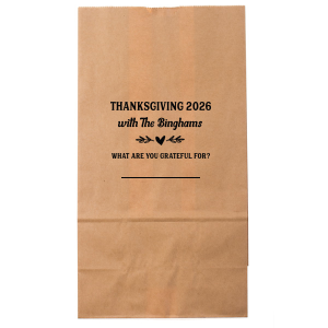 What Are You Thankful For? Bag Popcorn Bag (Foil)