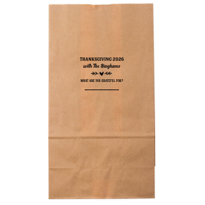 What Are You Thankful For? Bag Lunch Bag (Foil)