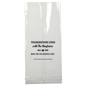 What Are You Thankful For? Bag Large Cellophane Bag (Foil)