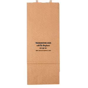 What Are You Thankful For? Bag Wine Gift Bag (Foil)