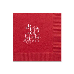 Custom Honeydew Cocktail Napkin with Shiny Convertible Red Foil has a Lights graphic and is good for use in Holiday, Christmas themed parties and are a must-have for your next event—whatever the celebration!