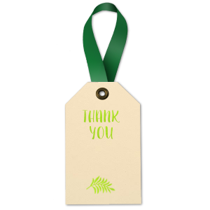 The ever-popular Natural Frost White Wine Gift Tag with Shiny Kiwi / Lime Foil Color has a Leaves graphic and is good for use in Floral themed parties and can be customized to complement every last detail of your party.