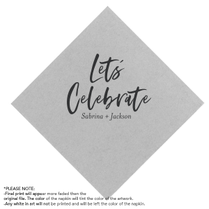 ForYourParty's chic White Quick Ink Printed Cocktail Napkin with Matte Black Ink Digital Print Colors couldn't be more perfect. It's time to show off your impeccable taste.