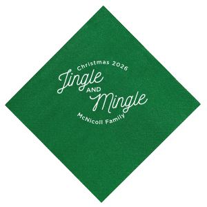 The ever-popular Spruce Cocktail Napkin with Shiny Copper Foil can be customized to complement every last detail of your party.