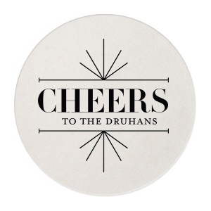 Our beautiful custom Black with Silver back Deco Coaster with Shiny Sterling Silver Foil Color has a Line Frame graphic and is good for use in Frames themed parties and will impress guests like no other. Make this party unforgettable.