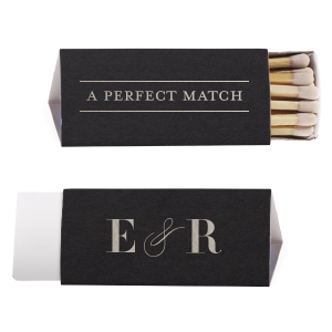 Celebrate your perfect union with the Swirl & Frame Wedding Match. A chic line frame encapsulates "A Perfect Match," while your initials are artfully linked by a sophisticated swirling ampersand. This stylish memento is ideal for illuminating your new beginning.