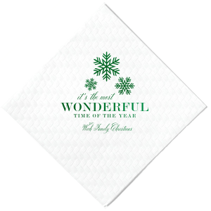ForYourParty's chic White Cocktail Napkin with Shiny Leaf Foil has a Snowing graphic and is good for use in Christmas, Holiday, Home themed parties and will look fabulous with your unique touch. Your guests will agree!