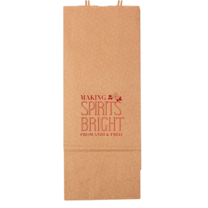 Our personalized Gold Wine Euro Bag with Shiny Convertible Red Foil has a Pointsettia graphic and is good for use in Holiday and Christmas themed parties and can't be beat. Showcase your style in every detail of your party's theme!