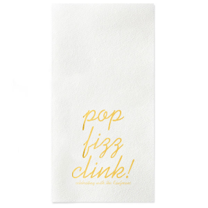 Our beautiful custom Black Linen Like Cocktail Napkin with Shiny 18 Kt Gold Foil will add that special attention to detail that cannot be overlooked.