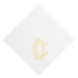 Craft your love's emblem with the Linked Initials Wedding Napkin, intertwining your initials in a bespoke symbol of unity. This personalized monogram adds an intimate and creative touch to your wedding, symbolizing two lives joining as one.