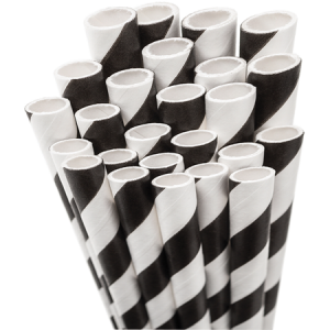 Our custom Black Stripe Striped Straw can be customized to complement every last detail of your party.