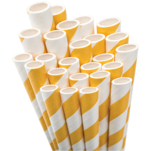 These Yellow Striped Straws feature a bold spiral pattern that adds a playful, eye-catching touch to any drink display. Stock up to refresh your beverage station and impress guests with coordinated details. Awesome for birthday parties or festive celebrations!