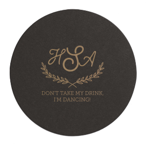 Our personalized Eggshell Scallop Coaster with Matte Spruce Foil has a Branch Frame 2 graphic and is good for use in Floral, Frames, Wedding themed parties and couldn't be more perfect. It's time to show off your impeccable taste.