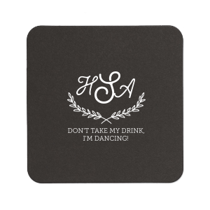 Our personalized Eggshell Scallop Coaster with Matte Spruce Foil has a Branch Frame 2 graphic and is good for use in Floral, Frames, Wedding themed parties and couldn't be more perfect. It's time to show off your impeccable taste.