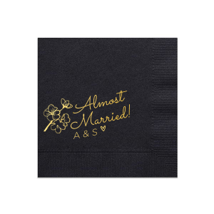Our personalized Pastel Yellow Dinner Napkin with Shiny Merlot Foil has a Spring Blossom graphic and is good for use in Floral themed parties and couldn't be more perfect. It's time to show off your impeccable taste.