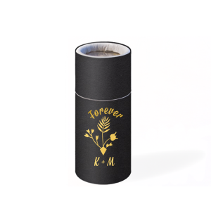 Ignite everlasting love with the Forever Floral Hearts Bouquet Match.  Its artistic design features "Forever" arching gracefully above a bouquet of flowers and fronds, some heart-shaped, reaching skyward. Below, the couple's initials connected by a plus sign symbolize eternal growth and unity in their union.