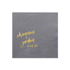 This Rainbow Script Names & Date Wedding Cocktail Napkin showcases vibrant multicolor calligraphy, modern handwritten lettering, and a bold date design on a clean white background. Add a personalized, eye-catching detail guests will notice and love. Great for weddings, engagement parties, or rehearsal dinners!