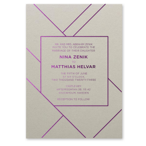 ForYourParty's chic Letterpress Invitation with Slate Grey Letterpress Inks on 100% Cotton White 110lb paper stock are a must-have for your next event—whatever the celebration!