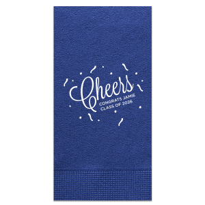 Our custom Teal Cocktail Napkin with Matte White Foil will look fabulous with your unique touch. Your guests will agree!