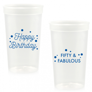 The ever-popular Hot Pink 16 oz Stadium Cup with Matte Blush Ink Cup Ink Colors can be customized to complement every last detail of your party.
