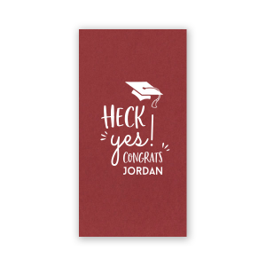 Personalized Stardream Navy Party Pocket with Shiny 18 Kt Gold Foil has a Cap graphic and is good for use in Graduation parties and are a must-have for your next event—whatever the celebration!