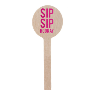 ForYourParty's elegant Shiny Fuchsia Round Stir Stick with Shiny Fuchsia Foil can be customized to complement every last detail of your party.