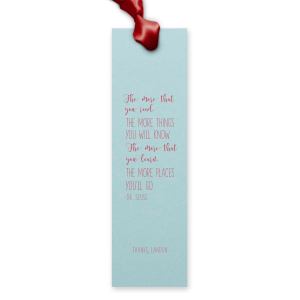 Our custom Poptone Kiwi Rounded Bookmark with Matte Navy Foil will add that special attention to detail that cannot be overlooked.