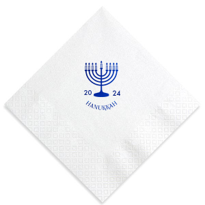 Make your Hanukkah party extra special with this custom Navy napkin. Personalize it with this year and add to any bar, dessert or appetizer table for a detail your guests will love!
