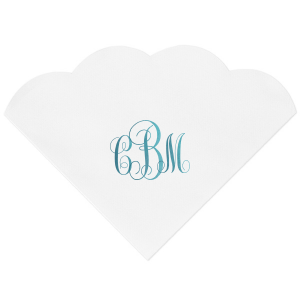 The Fancy Monogram Napkin transforms a simple guest towel into a statement of luxurious elegance. Featuring a lavishly flourished monogram, reminiscent of royal insignia, this design exudes posh sophistication and formality. It's an ideal choice for adding a touch of grandeur and elegance to any event, making guests feel like royalty with every use.