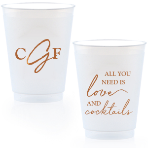Our Brush Monogram Cup adds that special attention to detail that cannot be overlooked at your next special party event.