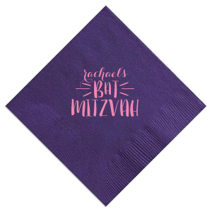 ForYourParty's elegant Tiffany Blue Cocktail Napkin with Matte Ballet Pink Foil Color can be personalized to match your party's exact theme and tempo.