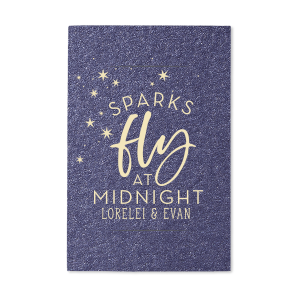 Our custom Natural Frost White Large Sparkler Sleeve with Shiny Rose Gold Foil has a Starry Night graphic and is good for use in Full Bleed themed parties and couldn't be more perfect. It's time to show off your impeccable taste.
