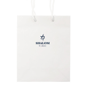 Our beautiful custom Sky Blue Gift Bag with Shiny Royal Blue Foil Color has a Painted Star graphic and is good for use in Jewish, Holiday themed parties and will give your party the personalized touch every host desires.