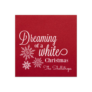 Our custom Powder Blue Linen Like Cocktail Napkin with Matte White Foil has a Snowflake Cluster graphic and is good for use in Delphine themed parties and are a must-have for your next event—whatever the celebration!