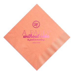 Our personalized Light Coral Cocktail Napkin with Shiny Fuchsia Foil Color has a Circle Doodle Frame graphic and is good for use in Birthday parties and will make your guests swoon. Personalize your party's theme today.
