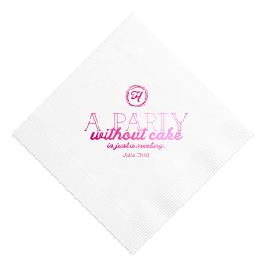 Our personalized Light Coral Cocktail Napkin with Shiny Fuchsia Foil Color has a Circle Doodle Frame graphic and is good for use in Birthday parties and will make your guests swoon. Personalize your party's theme today.