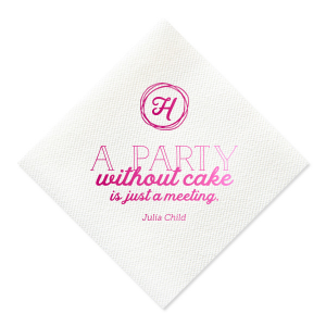 Our personalized Light Coral Cocktail Napkin with Shiny Fuchsia Foil Color has a Circle Doodle Frame graphic and is good for use in Birthday parties and will make your guests swoon. Personalize your party's theme today.