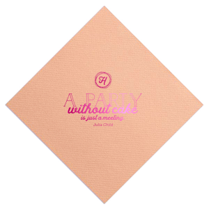 Our personalized Light Coral Cocktail Napkin with Shiny Fuchsia Foil Color has a Circle Doodle Frame graphic and is good for use in Birthday parties and will make your guests swoon. Personalize your party's theme today.