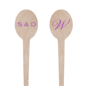 Swizzle in style with the Simple Initials Stir Stick, a playful nod to the newlyweds' names. One side flirts with first initials, while the other seals the deal with a shared surname, stirring up conversation with every sip.
