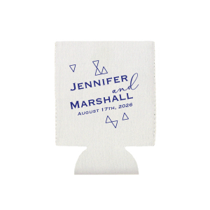 Our beautiful custom Light Gray Round Can Cooler with Matte Cobalt Ink Cup Ink Colors can be personalized to match your party's exact theme and tempo.