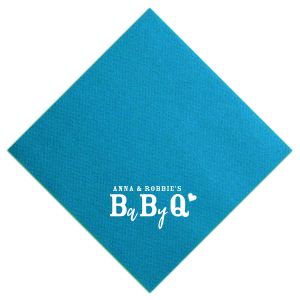 ForYourParty's elegant Crosshatch Turquoise Cocktail Napkin with Satin Teal / Peacock Foil has a Solid Heart graphic and is good for use in Wedding, Hearts, Anniversary themed parties and will look fabulous with your unique touch. Your guests will agree!