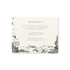 Personalized Stardream Crystal White Foil Stamped Details Card with Shiny Rose Gold Foil can be customized to complement every last detail of your party.
