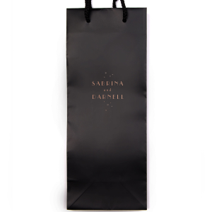 ForYourParty's personalized White Party Bag with Shiny Rose Gold Foil can't be beat. Showcase your style in every detail of your party's theme!
