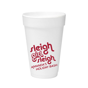 Our custom Matte Lipstick Red Ink 16 oz Styrofoam Cup with Matte Lipstick Red Ink Cup Ink Colors has a Sleigh Girl Sleigh graphic and is good for use in Christmas, Words, Holiday themed parties and will give your party the personalized touch every host desires.